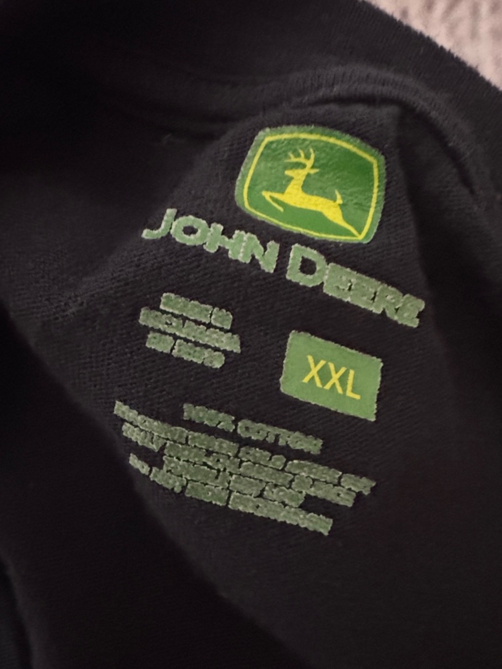 Like new Women’s John Deere Black Graphic Logo Tee oversized comfy fit - Picture 5 of 5